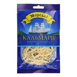 Кальмари Морські сушені солоні 30 г