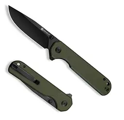 Ніж cкладний Sencut Aetheris S24095-2 зелений G10, чорне лезо