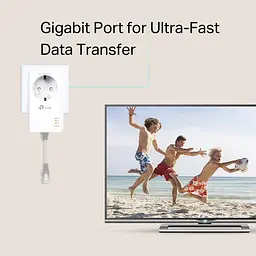 Адаптер Powerline TP-Link Powerline TL-PA7017P AV1000, 1xGE, Розетка (TL-PA7017P) - мініатюра 4