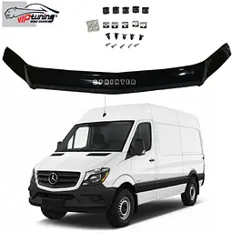 Дефлектор капоту мухобійка Mercedes-Benz Sprinter 906 2006-2013 Євро Кріплення (Vip Tuning) MRD07