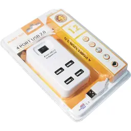 Концентратор Voltronic USB 2.0 to 4xUSB with power switch white (YT-HWS4-W) - мініатюра 3