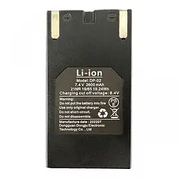 АКБ (Li-ion, 7.4V 2600мАч) DP-02 для лазерного рівня PROTESTER hoz0014497 - мініатюра 2