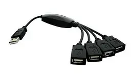 Хаб USB Lapara 4 порти USB 2.0 чорний