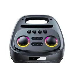Портативна колонка ZXX-5504 із мікрофоном караоке RGB підсвічування Bluetooth 1000 Вт із мікрофоном FM радіо USB Чорний - мініатюра 2