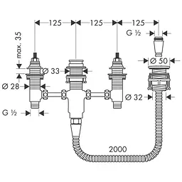 Прихована частина Hansgrohe 13244180 - мініатюра 2