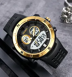 Чоловічий наручний годинник 2014GDWT Gold-White Skmei acs0030393 - мініатюра 4