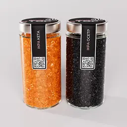 Ікра "Кета+Осетр" CapsFood імітована в Банці 500+500 г