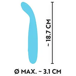  Мінівібратор Cuties Mini Vibrator Blue - мініатюра 5