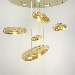 Стельова люстра Amber Water Drops AM Line.F S 17G-600 AM - мініатюра 3