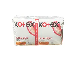 Прокладки гігієнічні KOTEX 20 шт 4 краплі Ultra Soft Normal Duo