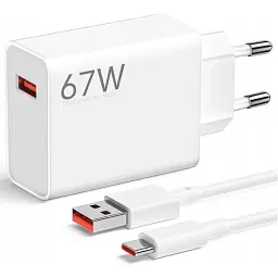 Сітчасте зарядне пристрій Xiaomi 67W HyperCharge Combo Білий Type-C cable (BHR9465EU)