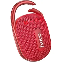 Портативна bluetooth колонка Hoco HC17 TWS з LED підсвічуванням червоний