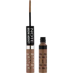 Тінт та гель для брів 2 в 1 Note Cosmetique Brow Addict Tint & Shaping Gel Dark Blonde відтінок 1, 10 мл - мініатюра 4