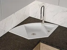 Кухонна мийка Miraggio EUROPE white (0000018) Граніт, Врізна, Білий - мініатюра 6
