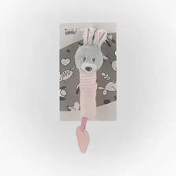 Брязкальце-пищалка Кролик BABY TRADE 9099 з прорізувачем Різнокольоровий (2000989600732)