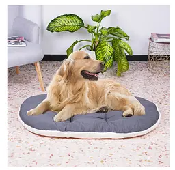Подушка для собак і котів Ferplast Relax F 100/12 зі штучним хутром сіра 103×63 см 82100097 - мініатюра 3