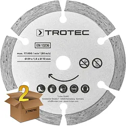 Диск відрізний алмазний Trotec 2 Diamond 89х10х1,8 (2 шт) (6215001302) - мініатюра 2