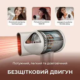 Фен-стайлер CECOTEC DryGlam Waves Champagne 4in1 - мініатюра 2