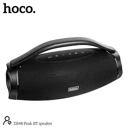 Портативна вluetooth колонка з підсвічуванням Hoco Peak DS48 Бумбокс IPX6 4000 мАг 2х20Вт microSD Вlack - мініатюра 5
