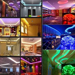 Комплект Світлодіодна стрічка багатобарвна 3528 RGB комплект 5м з пультом - мініатюра 5