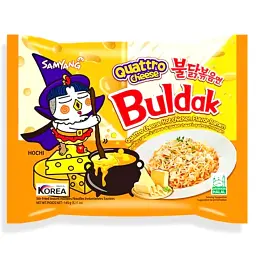 Локшина швидкого приготування Samyang​​​​​​​ Buldak Four Cheese Hot Chicken Ramen Noodles 130 г