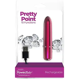 Віброкуля PowerBullet Pretty Point Rechargeable Bullet Pink - мініатюра 5
