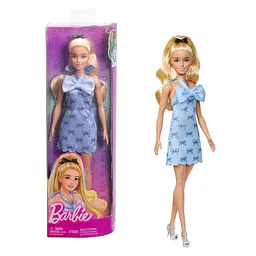 Лялька Barbie "Модниця" з блакитними бантиками одяг аксесуари (HYT93)