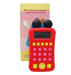 Калькулятор розвиваючий українською мовою в коробці A0058U р. 7,5*2,5*15,5 см червоний - мініатюра 2