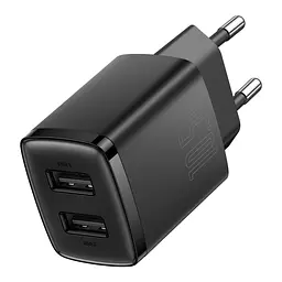 Зарядний пристрій Baseus Compact Charger 2U Black (CCXJ010201) - мініатюра 2