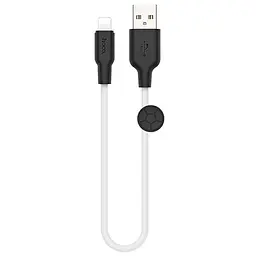 Кабель Hoco X21 Pisces Cable USB to Lightning 2,4A 0.25m Black - White