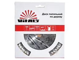 Диск пиляльний Vitals по дереву 180x22.2/20 мм ATB 60 (00000001681337) - мініатюра 2