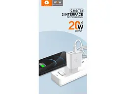Мережевий зарядний пристрій WUW C189 20 W White - мініатюра 2