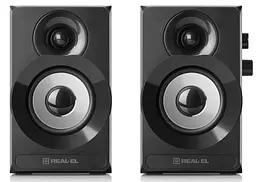 Колонки 2.0 S-217 Black, 2 x 6 Вт, МДФ, живлення від мережі 220V REAL-EL teh0029061 - мініатюра 3