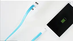 Кабель KingMi Colorful Cable USB to MicroUSB 2A 0.2m KSCDX11QM-BL Blue - мініатюра 4