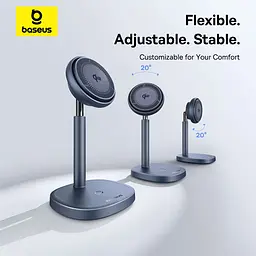 Магнітний бездротовий зарядний пристрій 2в1 BASEUS Orbit 2 Pro Air-Cooled 20 W (P10273500813-00) - мініатюра 8