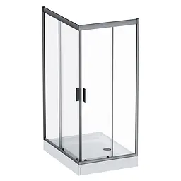 Душове огородження Square Slide AM.PM Gem 120×90 см, прозоре скло, чорний матовий профіль W90UG-403-120290-BT - мініатюра 2