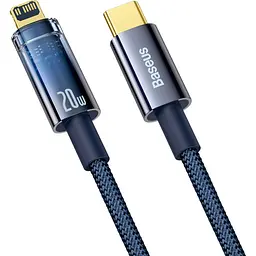 Кабель Baseus Explorer Series Auto Power-Off Fast Charging Cable Type-C to Lightning 20W 2m CATS000103 Blue - мініатюра 2