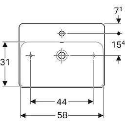 Раковина Geberit VariForm 60 500.781.01.2, Білий - мініатюра 3