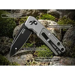 Ніж складаний кишеньковий SRM Scout 7229-AK 69 мм 14C28N алюміній сірий - мініатюра 10