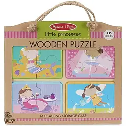 Пазли Melissa & Doug Маленькі принцеси дерев'яні у футлярі (MD31365)