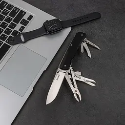 Багатофункціональний ніж Ruike Trekker LD41-B, (8.5 см) 12C27 / G10 чорний, 22 інстр. - мініатюра 11