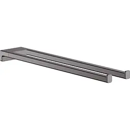 Тримач для рушника Hansgrohe AddStoris 44.5 см подвійний нерухомий Brushed Black 41770340 Шліфований чорний хром