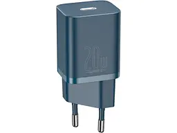 Мережевий зарядний пристрій BASEUS Super Si Quick Charger Type-C 20 W Blue (CCSUP-B03)