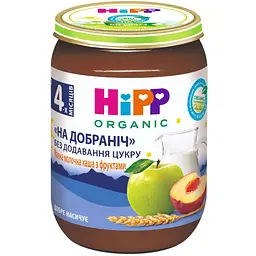 Молочна каша HIPP На добраніч манна з фруктами 190 г