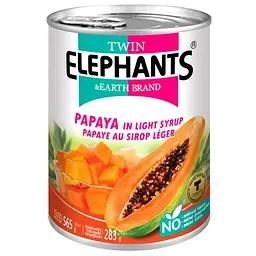 Папая Twin Elephants Papaya in light syrup 565 г