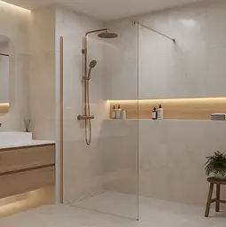 Душова стінка Rea Flexi 90x195 transparent brushed copper KPL-K99366 - мініатюра 3