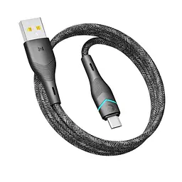 Кабель для заряджання USB Ridea RC-RL15 RGB Light USB-MicroUSB 60W 20V/3A 1.2 м Чорний