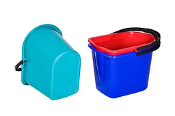 Відро пластмасове господарське без кришки прямокутне 14 л, Мед Фіолетовий 86532 - мініатюра 7