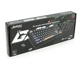 Бездротова механічна ігрова клавіатура JEDEL WKL102 Tri-Mode Hot-Swap Switch Black - мініатюра 4