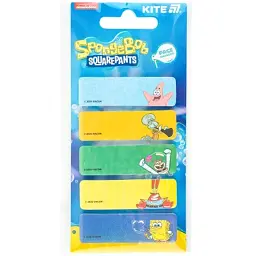 Стікер-закладка Kite паперова з малюнком Sponge Bob, 100 шт, 5х15х50 мм, прямокутна (SB25-480) - мініатюра 2